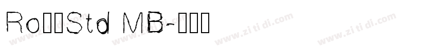 RoナウStd MB字体转换